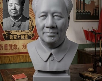 Mao Zedong Bust Statue - Commander - Home Office Decor Desk Accessories Office Decor Birthday Gift