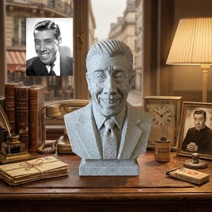 Fernandel (Fernand Joseph Desire Contandin) Bust - Actor - Home Sculpture Home Office Decor - Desk Accessories Office Decor Birthday Gift