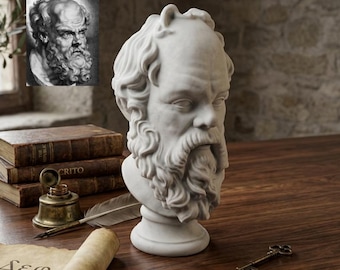 Socrates Bust Statue for Home - Ancient Greek Philosopher - Philosophy Student Gift - Great Back to School Gift For a Teacher Gift