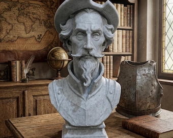 Don Quixote Bust Sculpture, Home Office Decor Desk accessories office decor Birthday gift