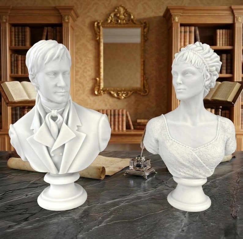 Mr. Darcy & Elizabeth Bennet Bust © THEMAKERSVAULT3D | etsy.com