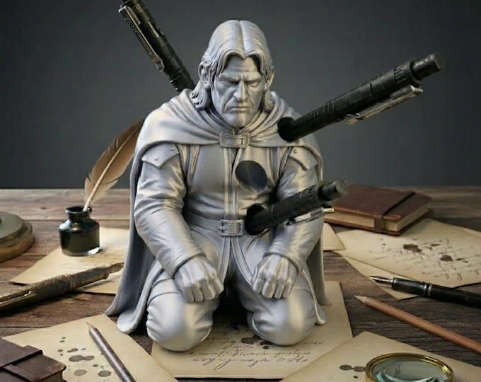 Featured listing image: Boromir Pen Holder / Lord of the Rings Gift / Funny Desk Accessory / Fantasy office decor accessories Birthday gift