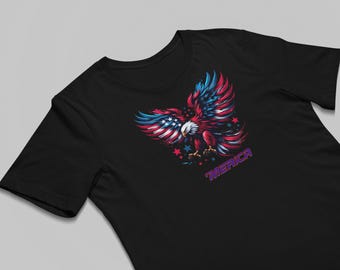 Merica Eagle T-shirt: Patriotic USA Flag Apparel