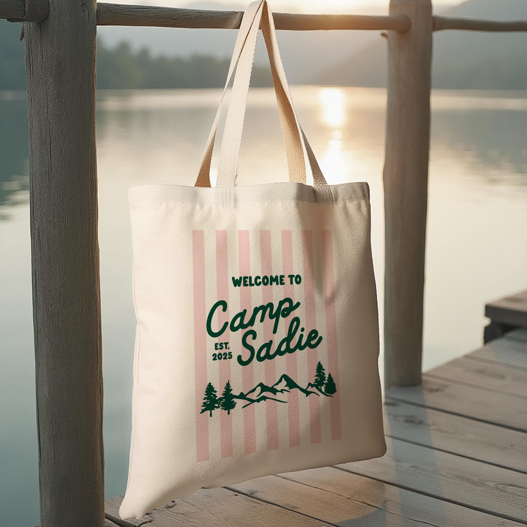 Custom Camp Bachelorette Tote Bag: Cabin Bachelorette Party Favor - Etsy
