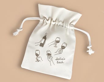Custom Cotton Hangover Kit Bag: Bachelorette Party Favor