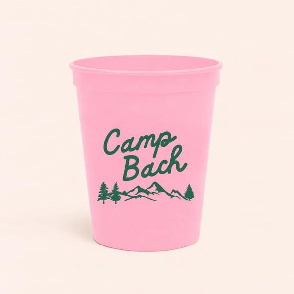 Camp Bachelorette Party Cups: Camp Bach, Reusable 16oz Favors