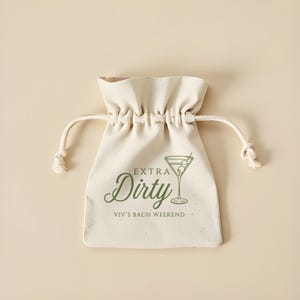 Custom &#39;Extra Dirty Martini&#39; Cotton Hangover Kit - Bachelorette Favor