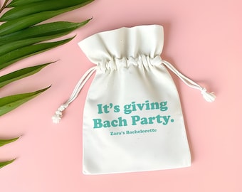 Custom Bachelorette Hangover Kit Bag: Cotton Party Favor