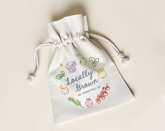 Custom Baby Shower Favor Pouch – Locally Grown Cotton Gift Bag