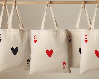 Queen of Hearts Cotton Tote Bag: Vegas Bachelorette Favor