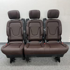 ORIGINAL Mercedes Benz W447/W448 V-Class/Vito 3-seater bench seat artificial leather BROWN NEW