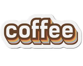 Retro Coffee Die-Cut Magnet: Vintage-Inspired Fridge Decor