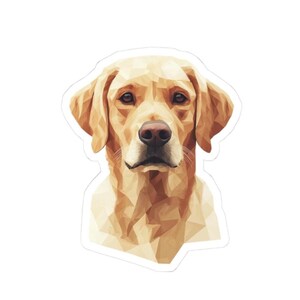 Golden Retriever Geometric Sticker