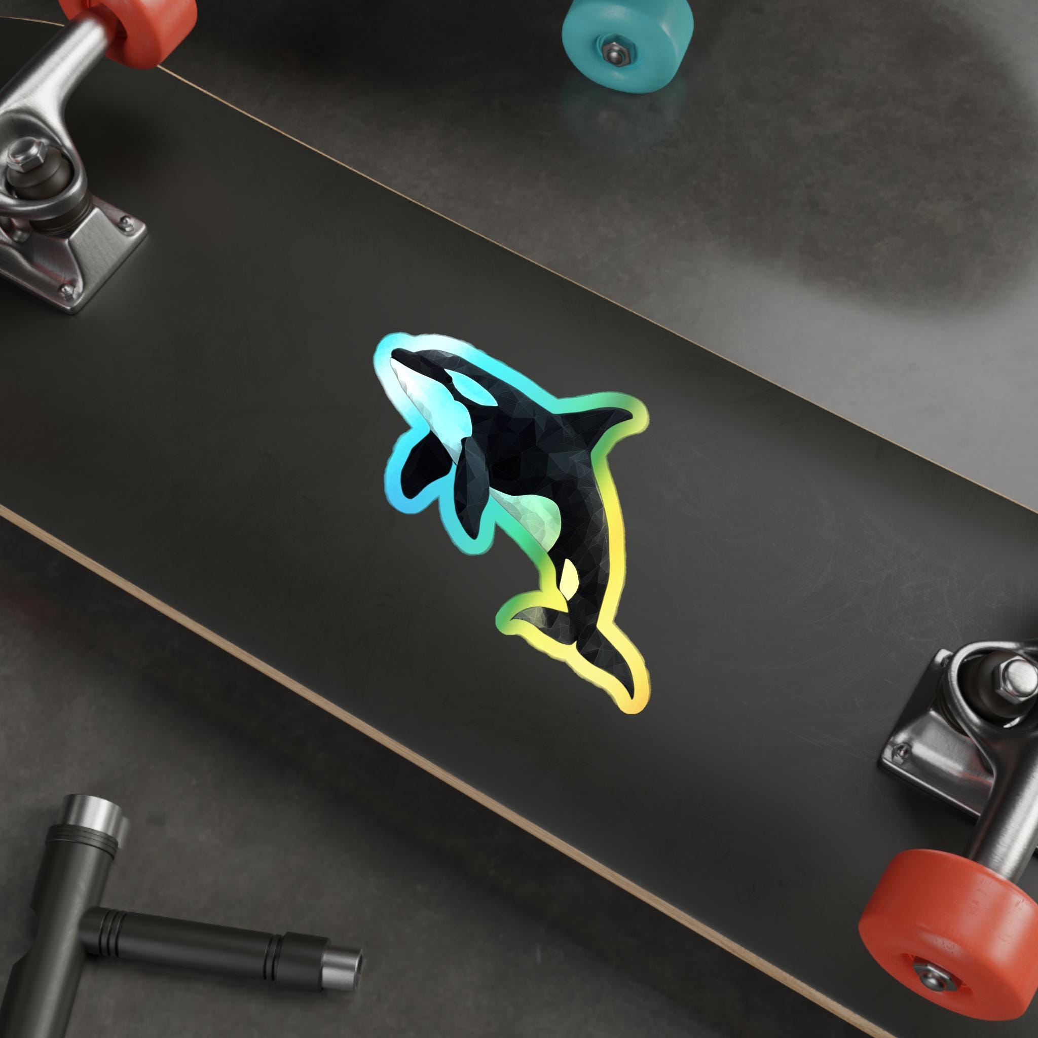 Orca Holographic Vinyl Sticker | Killer Whale Stickers | Eco Friendly ...