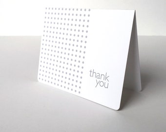 Thank You Silver Dot Boxed Cards