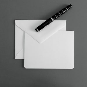 White Cotton Stationery Set Blank Boxed Notecards