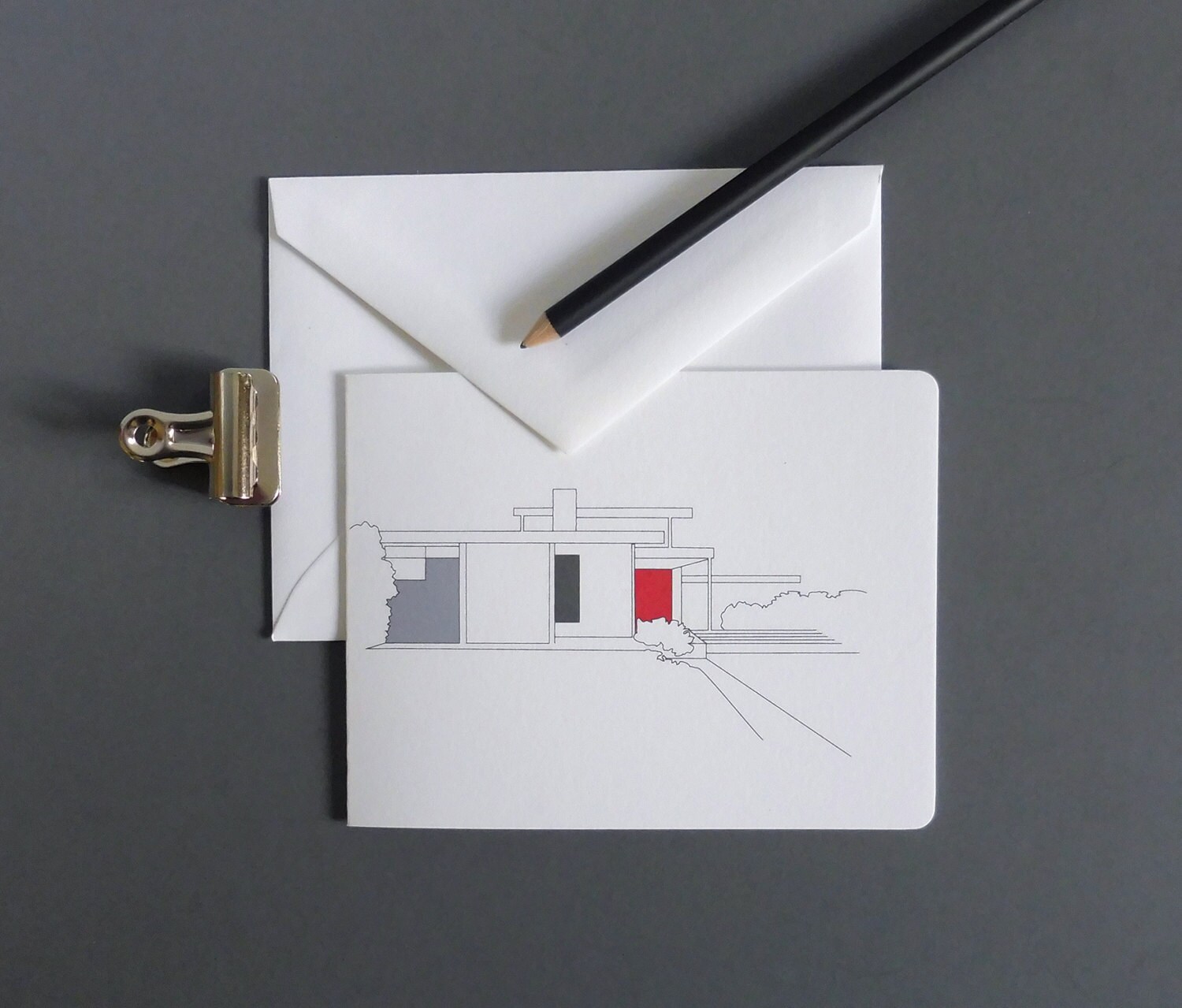 Modern Architecture Notecards - Etsy