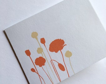 Modern Poppies Notecards