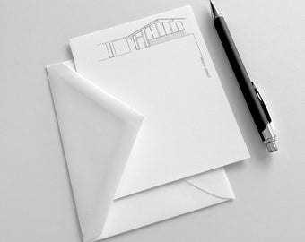 Modern Architecture Notecards | Etsy