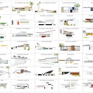 Mid Century Modern Architecture—CREATE Your OWN—Architecture Boxed Cards Collection