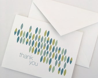 Mid Century Modern Graphic Thank You Boxed Cards Stationary