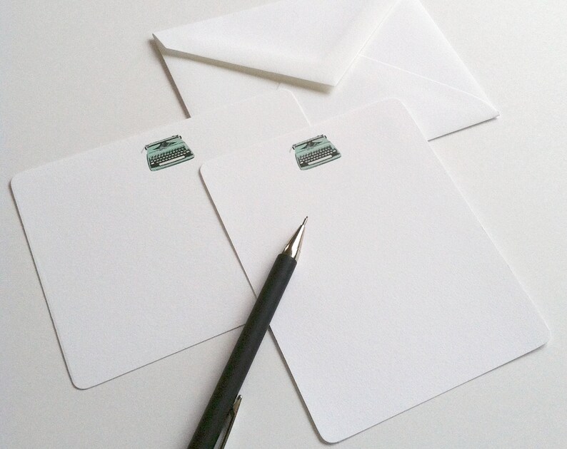Vintage Remington Typewriter Note Cards Etsy
