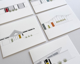 Mid Century Modern Eichler Architecture Boxed Cards