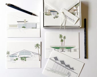 Palm Springs Midcentury Modern Architecture Desert Modernism Cards—Frey, Wexler, Krisel, Neutra