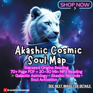 Kaart van de kosmische ziel van de Akasha | Starseed Origins Reading | Meer dan 70 pagina's pdf + mp3