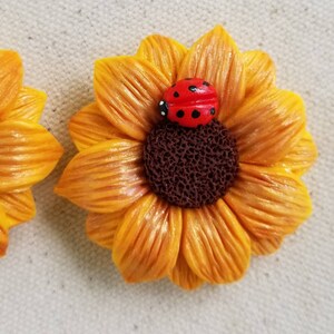 Sunflower and Ladybug Refrigerator Magnets image 9