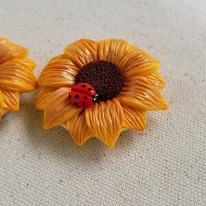 Sunflower and Ladybug Refrigerator Magnets image 10