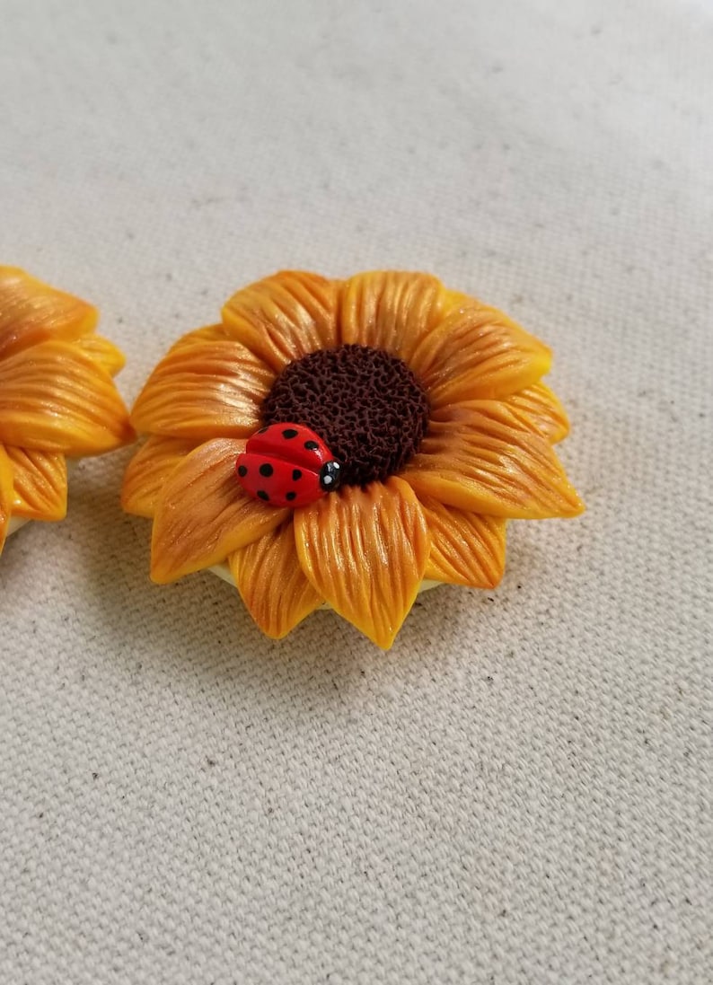 Sunflower and Ladybug Refrigerator Magnets image 10