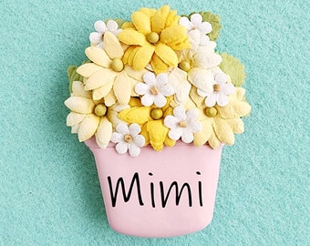 Mimi Flower Pot, Refrigerator Magnet