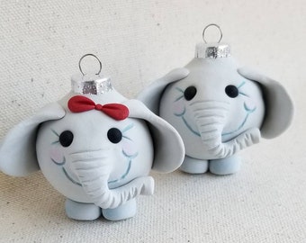 Elephant Mini Christmas Ornaments