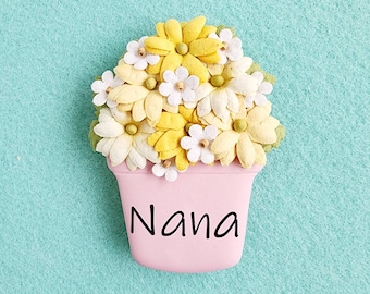 Nana Flower Pot, Refrigerator Magnet