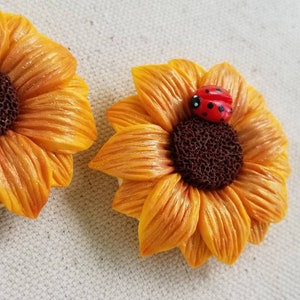 Sunflower and Ladybug Refrigerator Magnets image 6