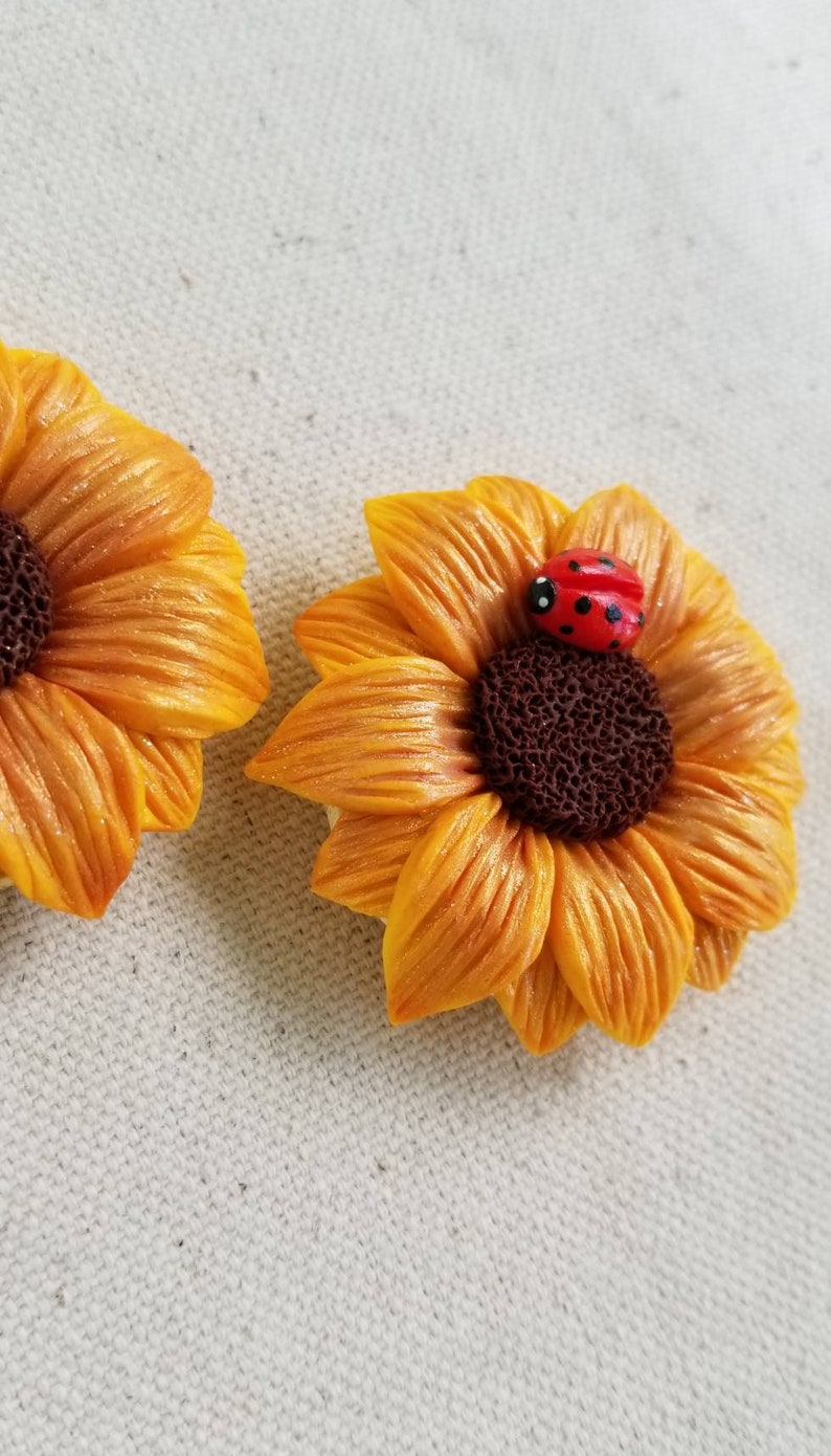 Sunflower and Ladybug Refrigerator Magnets image 6