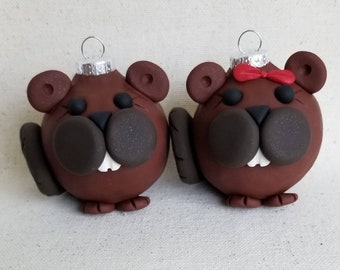 Beaver Christmas Ornaments