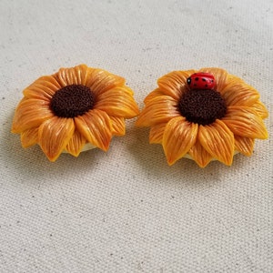 Sunflower and Ladybug Refrigerator Magnets image 4