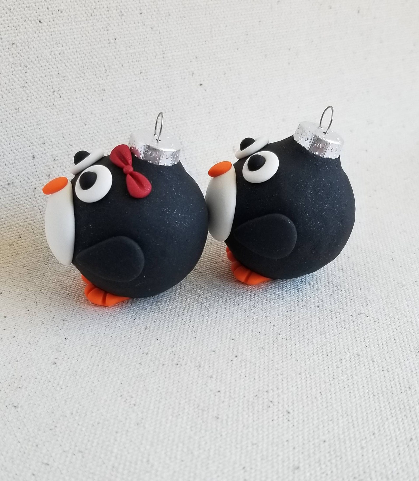 Penguin Mini Christmas Ornaments Etsy