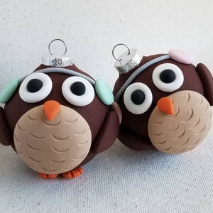 Owl Winter Christmas Ornaments image 3