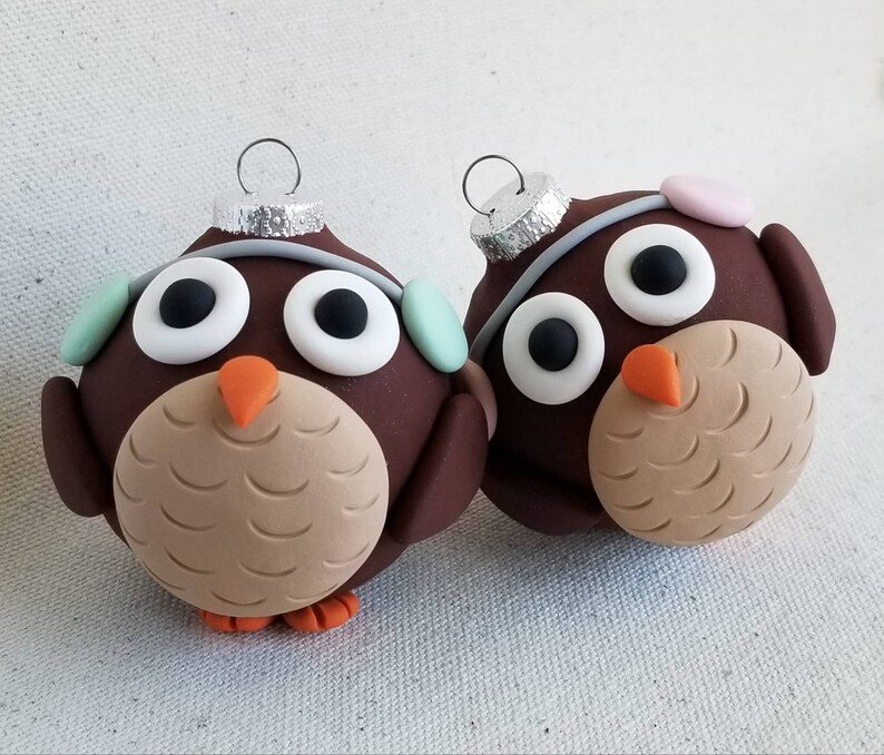 Owl Winter Christmas Ornaments image 3