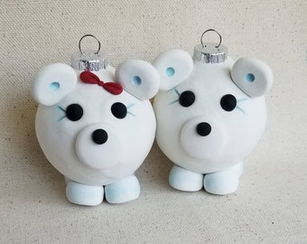 Polar Bears Christmas Ornaments