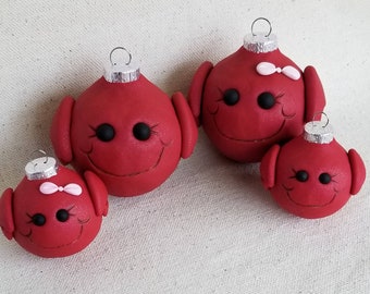 Crab Family Christmas Ornaments