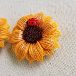 Sunflower and Ladybug Refrigerator Magnets image 5
