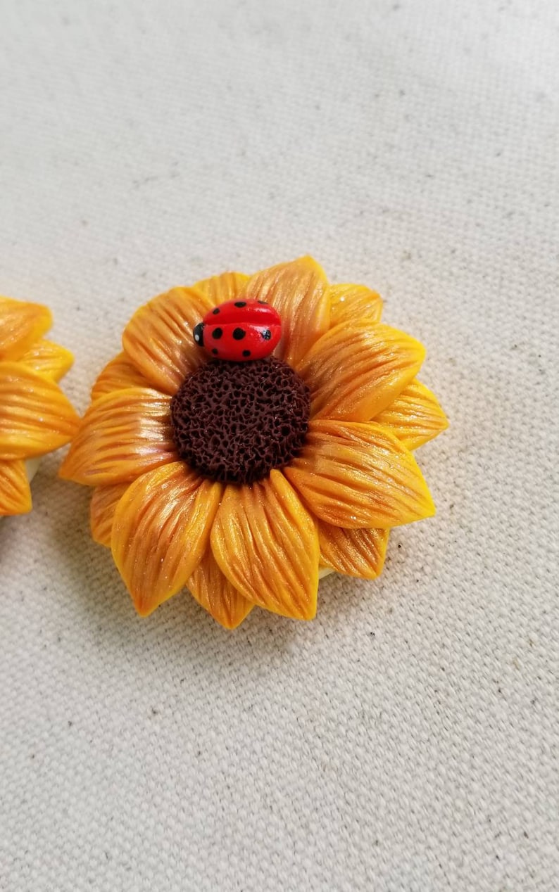 Sunflower and Ladybug Refrigerator Magnets image 5