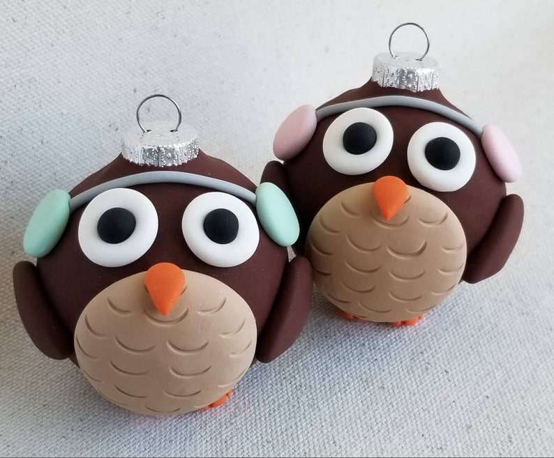 Owl Winter Christmas Ornaments image 2