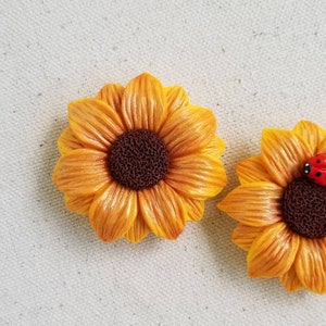 Sunflower and Ladybug Refrigerator Magnets image 3