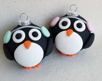 Penguin Winter Christmas Ornaments