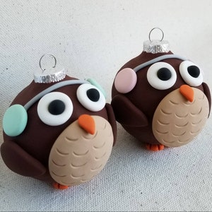 Owl Winter Christmas Ornaments image 4